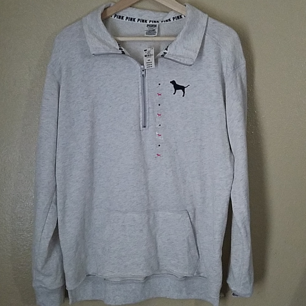 Pink half zip